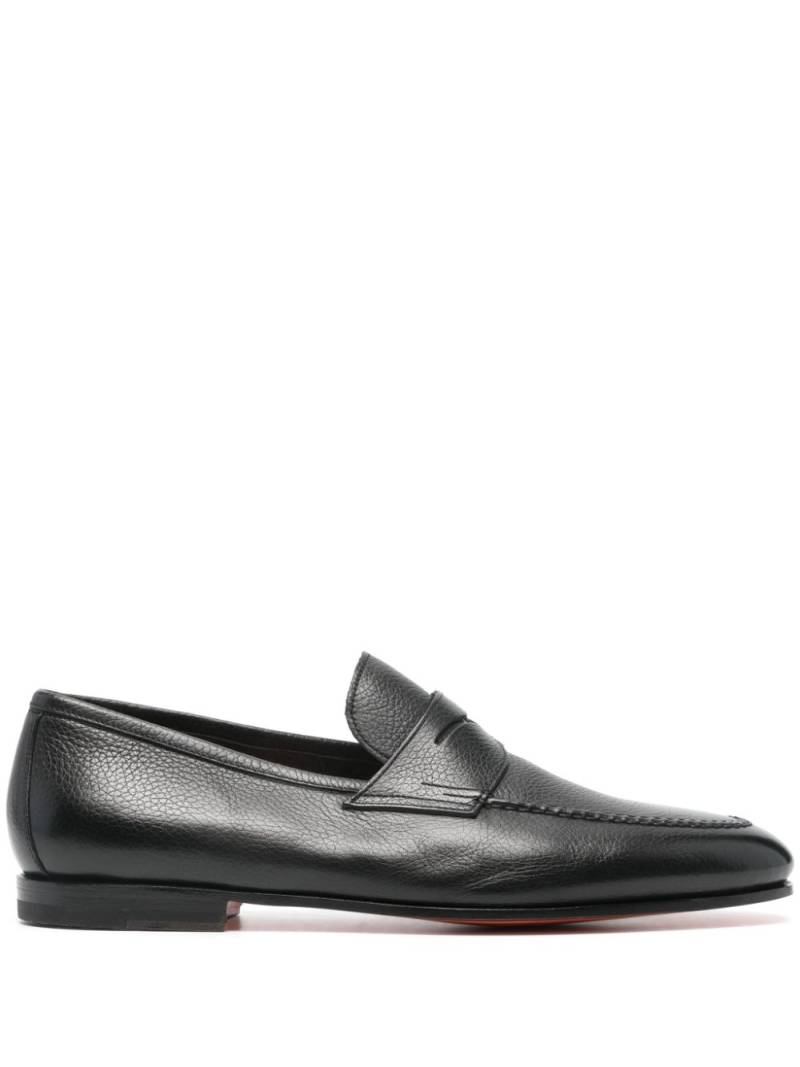 Santoni penny-slot leather loafers - Black von Santoni