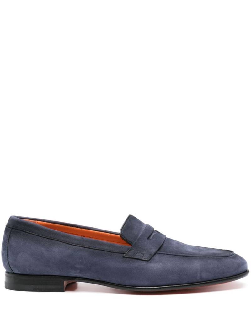 Santoni penny slot loafers - Blue von Santoni