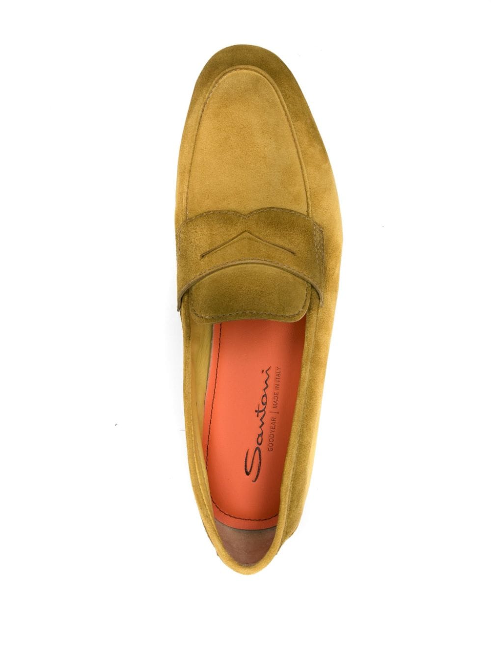 Santoni penny-slot suede loafers - Green von Santoni