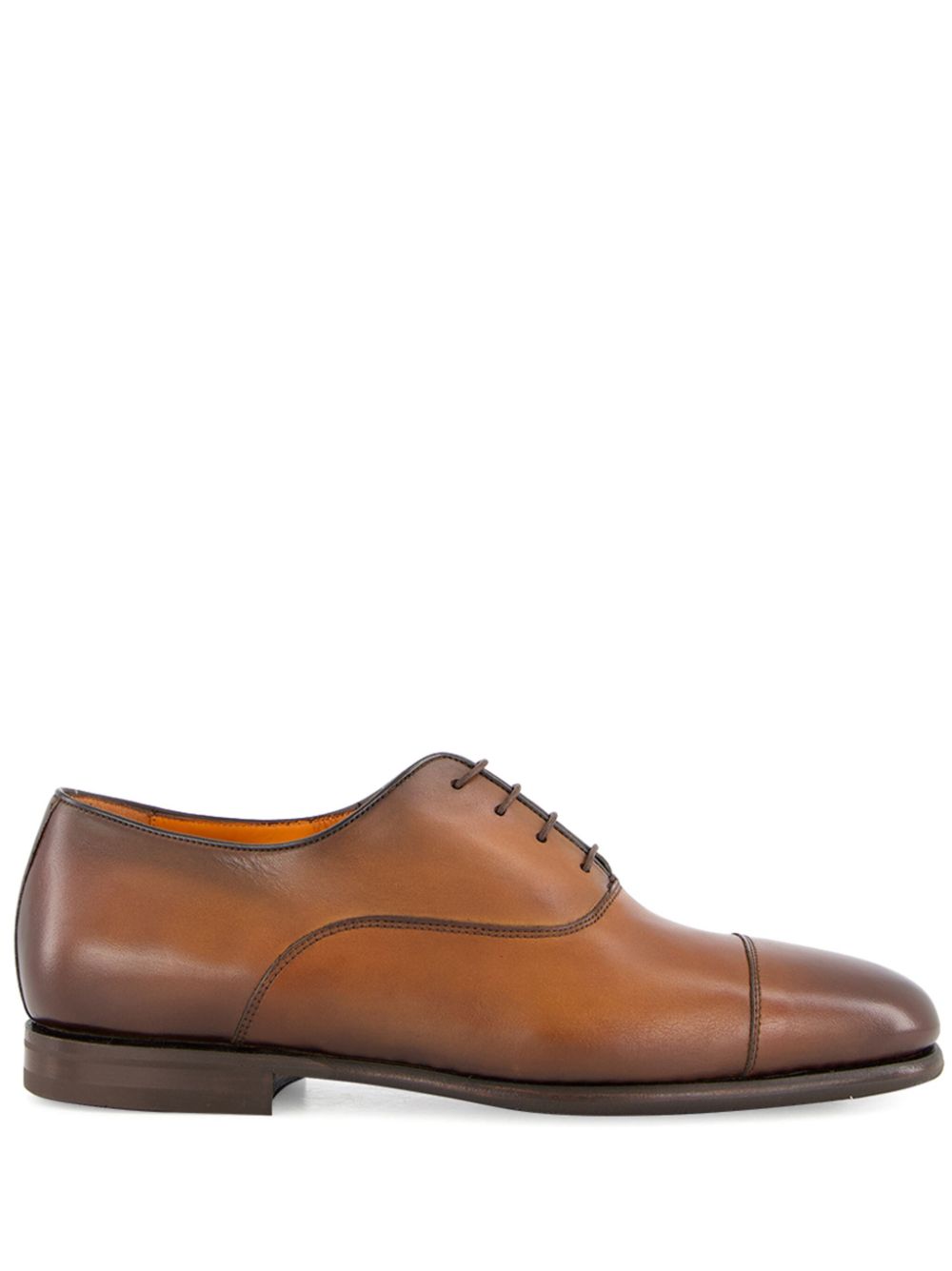 Santoni polished-leather Oxford shoes - Brown von Santoni