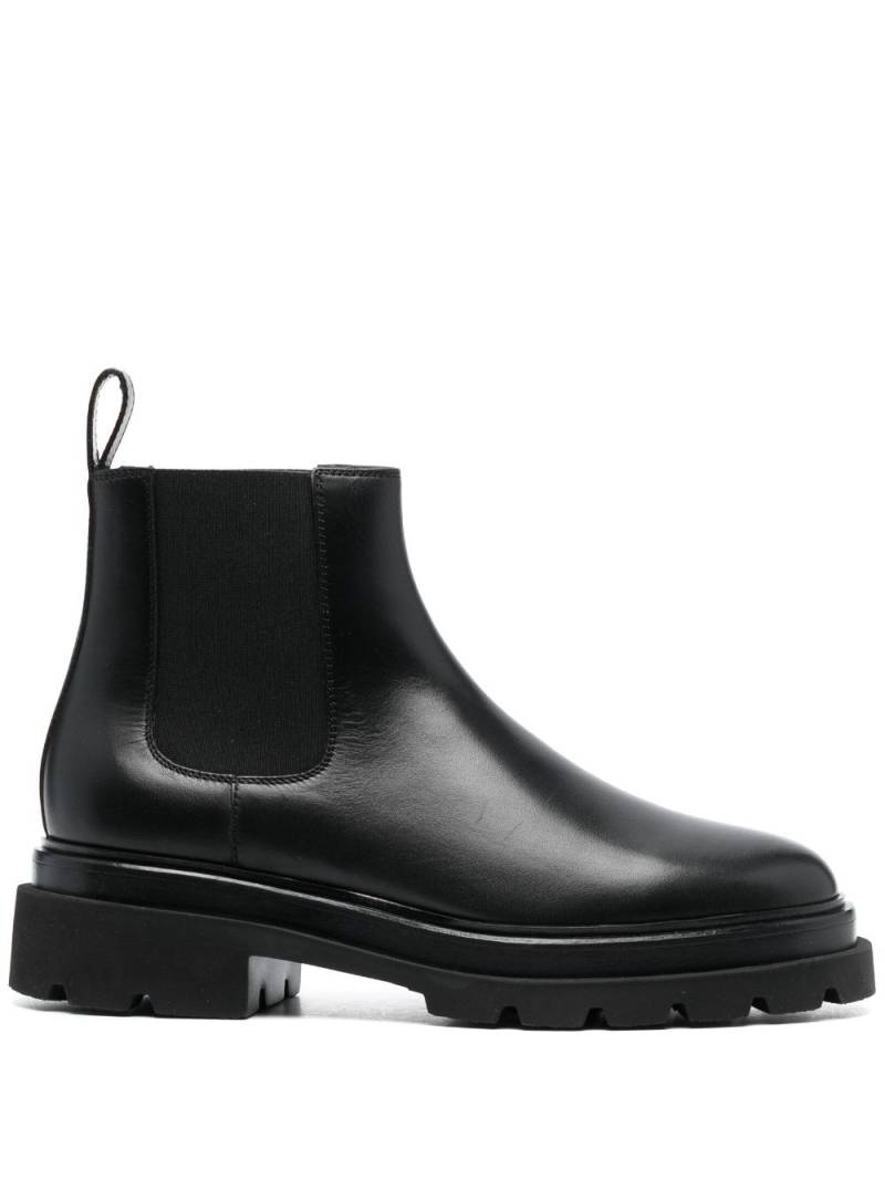 Santoni round-toe leather boots - Black von Santoni