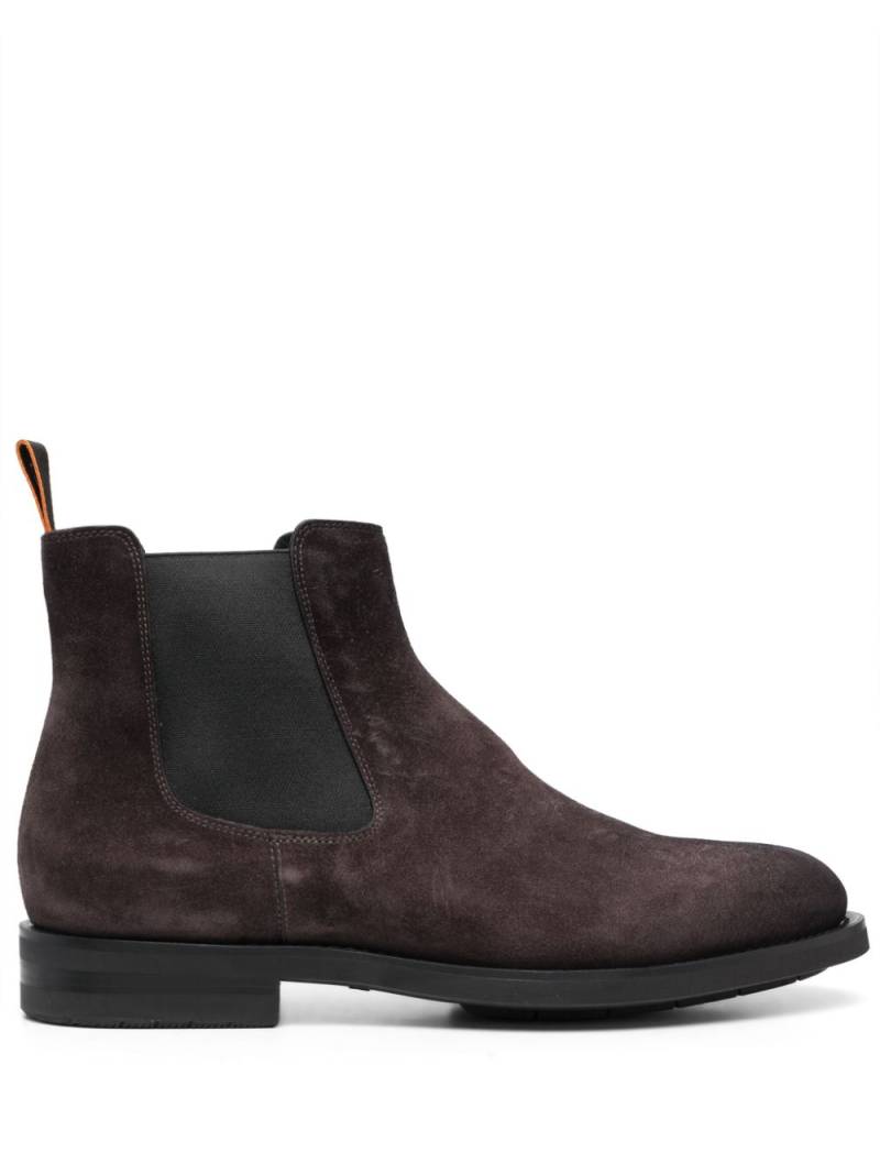 Santoni round-toe suede ankle boots - Brown von Santoni