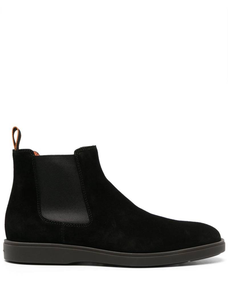 Santoni round-toe suede boots - Black von Santoni