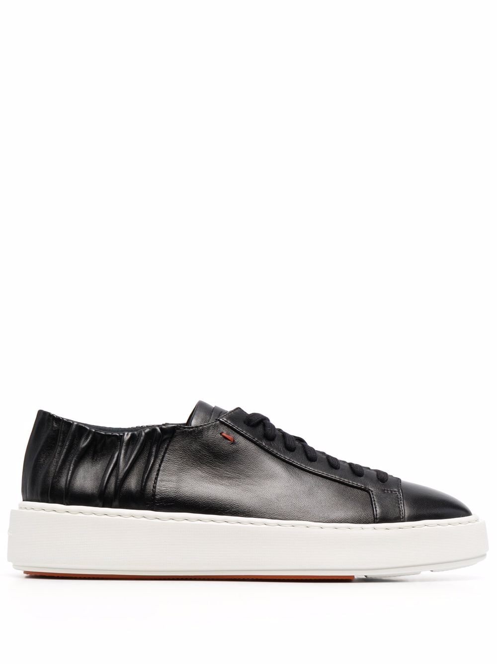 Santoni ruched detail low-top sneakers - Black von Santoni