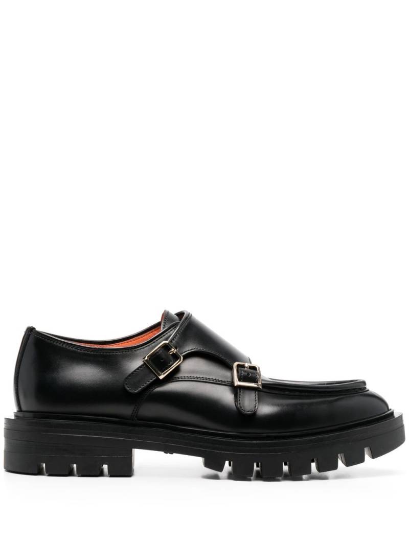 Santoni side buckle-fastening detail loafers - Black von Santoni