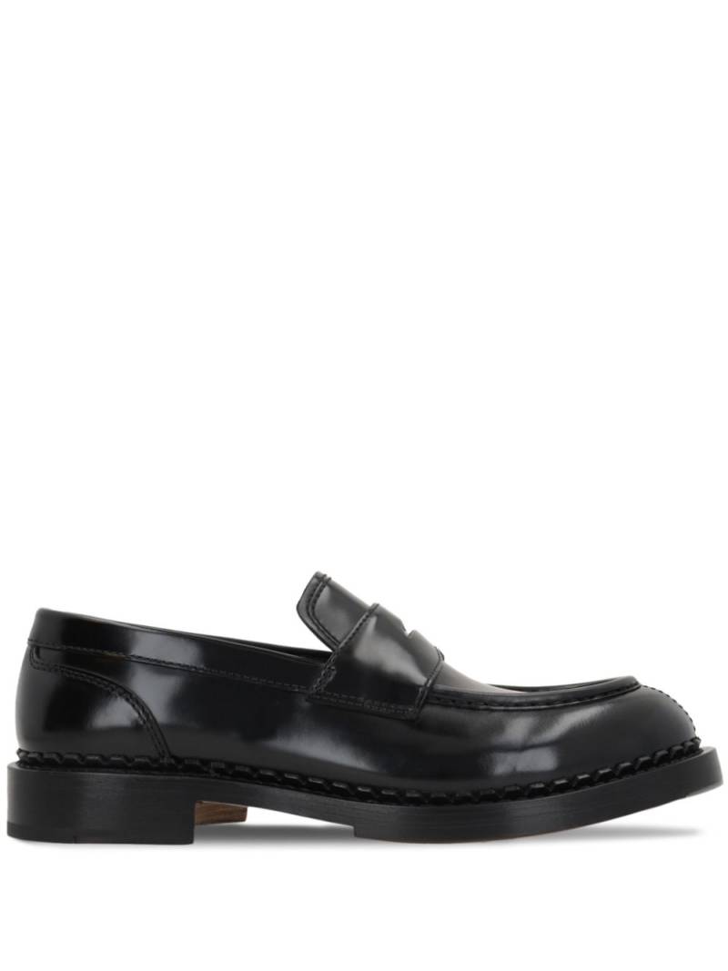 Santoni slip-on leather loafers - Black von Santoni