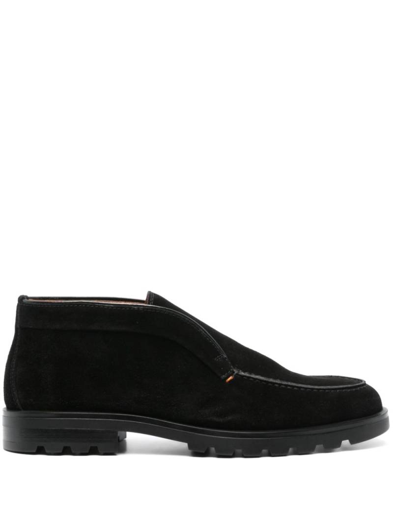 Santoni slip-on suede boots - Black von Santoni