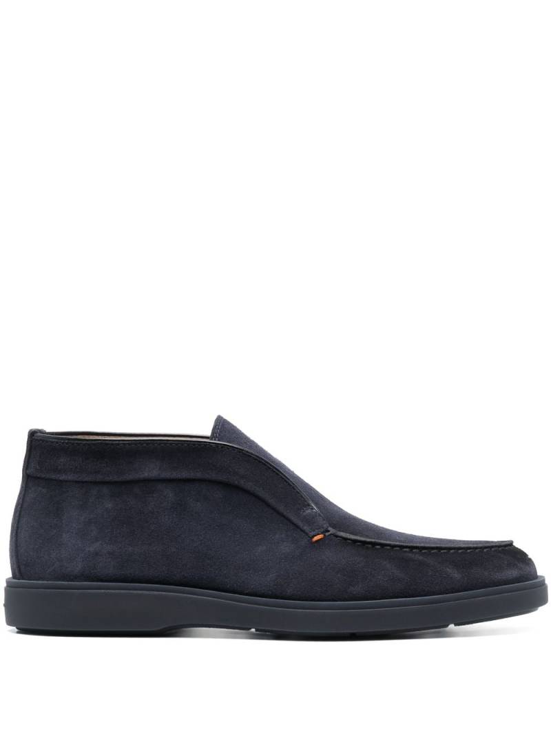 Santoni slip-on suede boots - Blue von Santoni