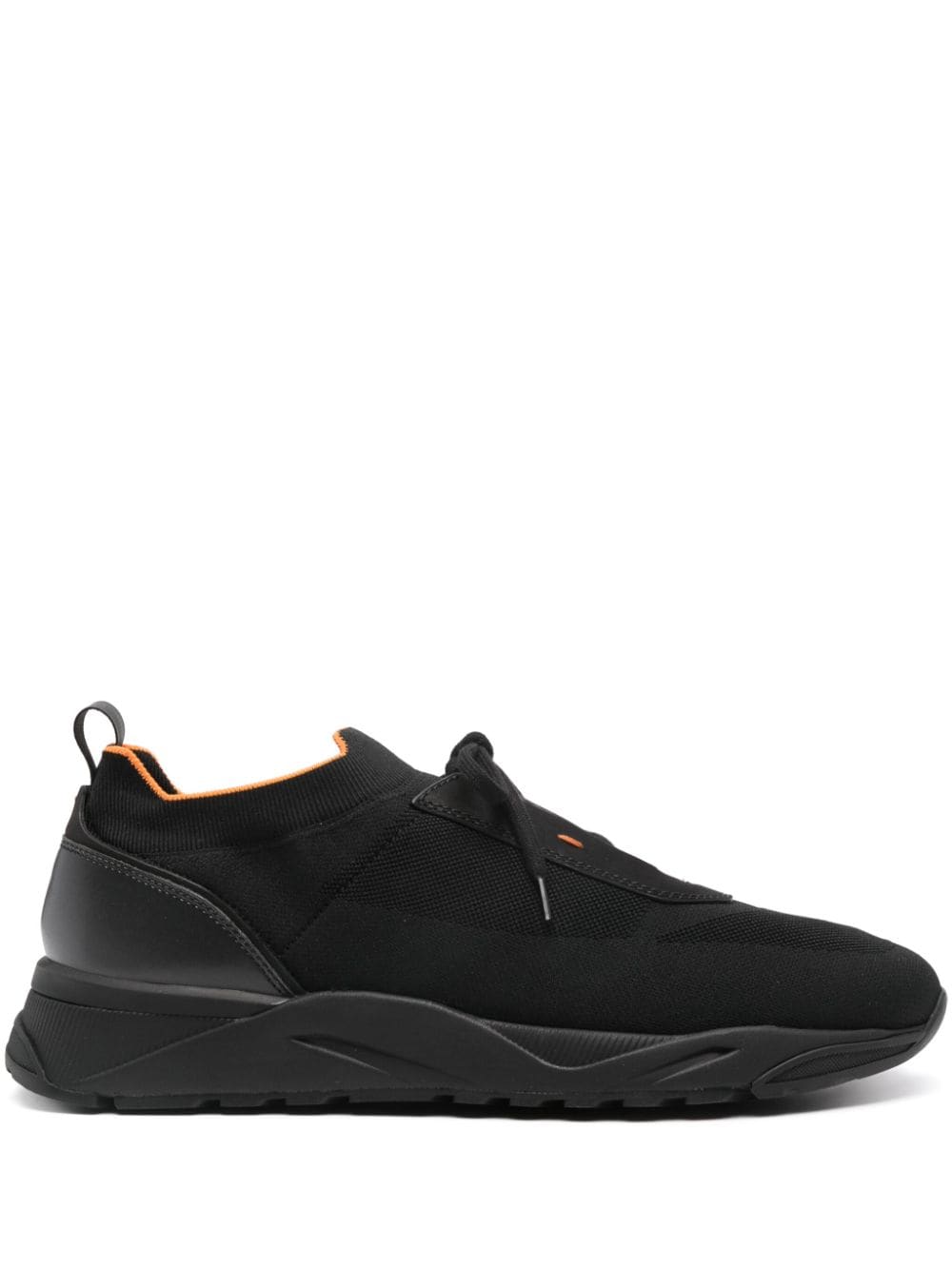 Santoni stretch knit sneakers - Black von Santoni