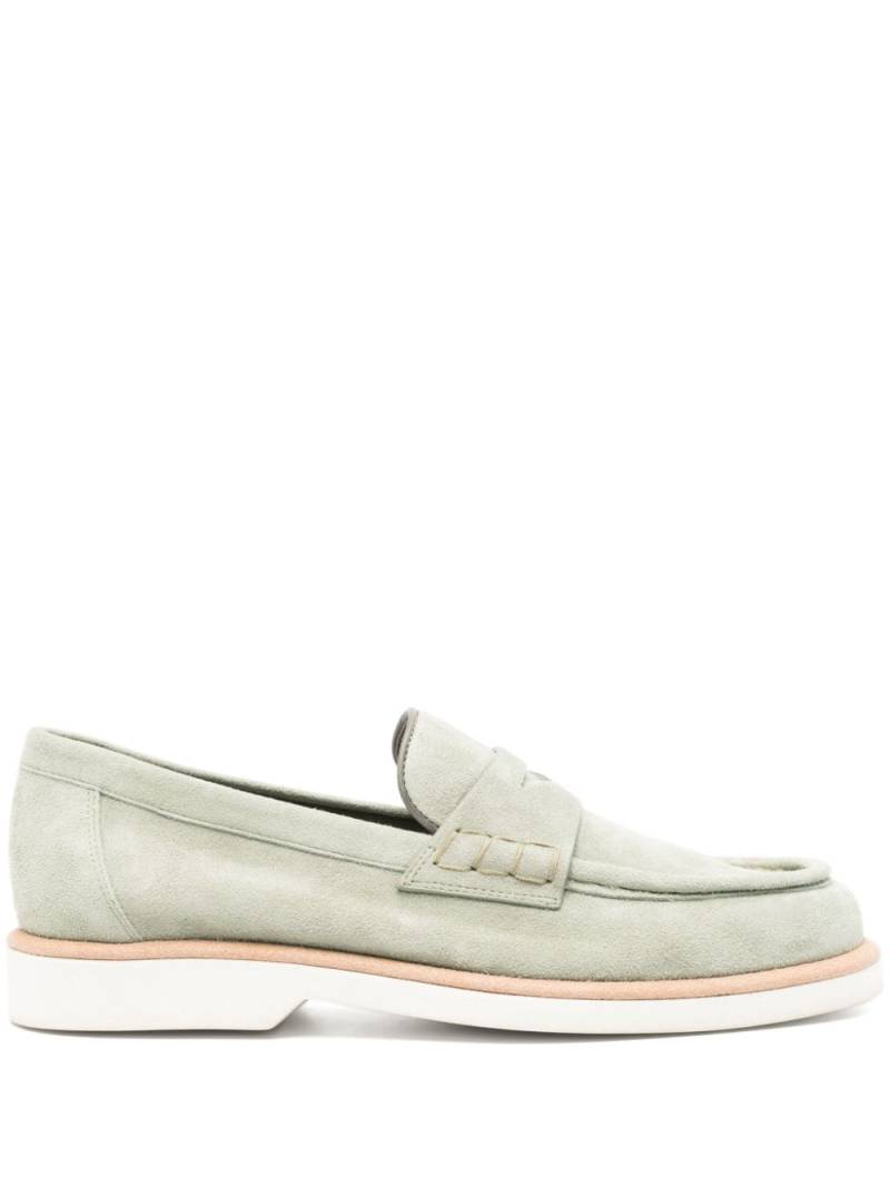 Santoni suede loafers - Green von Santoni