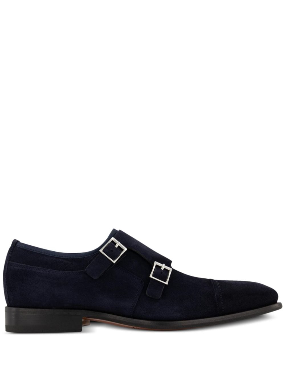 Santoni suede monk shoes - Blue von Santoni