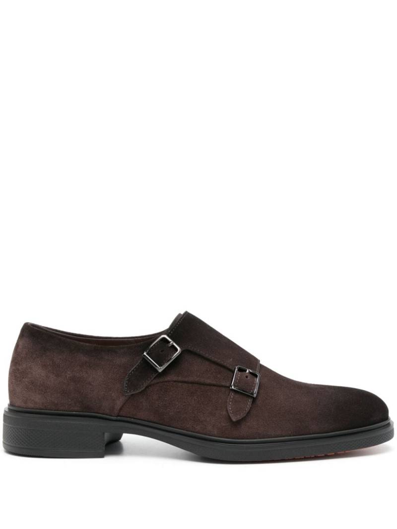 Santoni suede monk shoes - Brown von Santoni