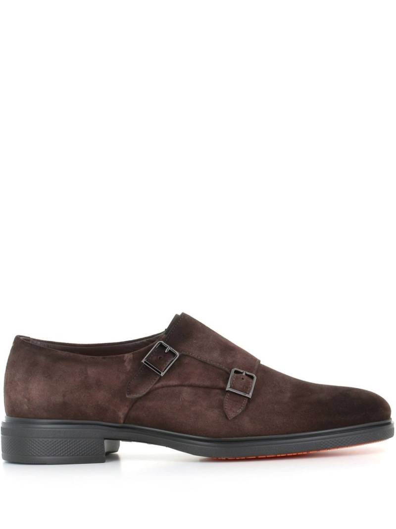 Santoni suede monk shoes - Brown von Santoni