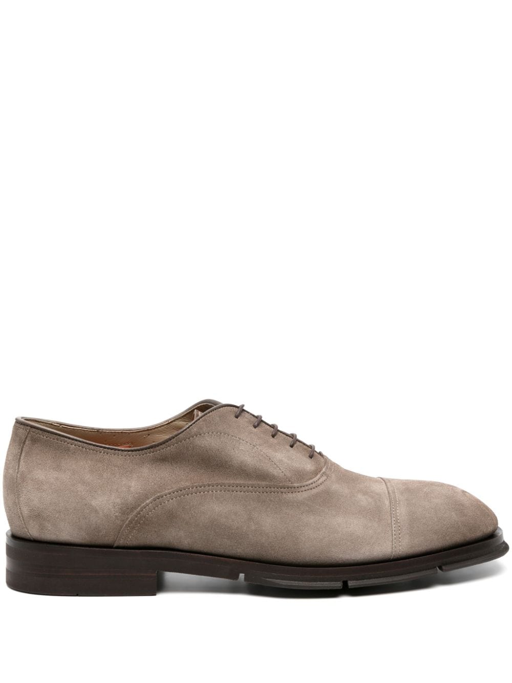 Santoni suede oxford shoes - Grey von Santoni