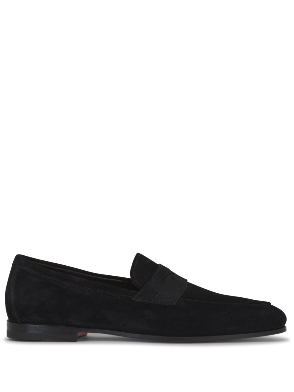 Santoni suede penny loafers - Black von Santoni