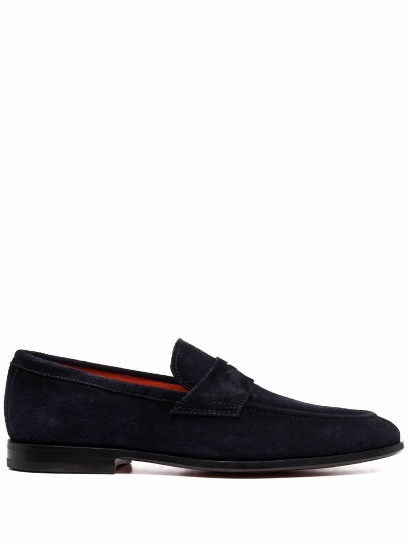 Santoni suede penny loafers - Blue von Santoni