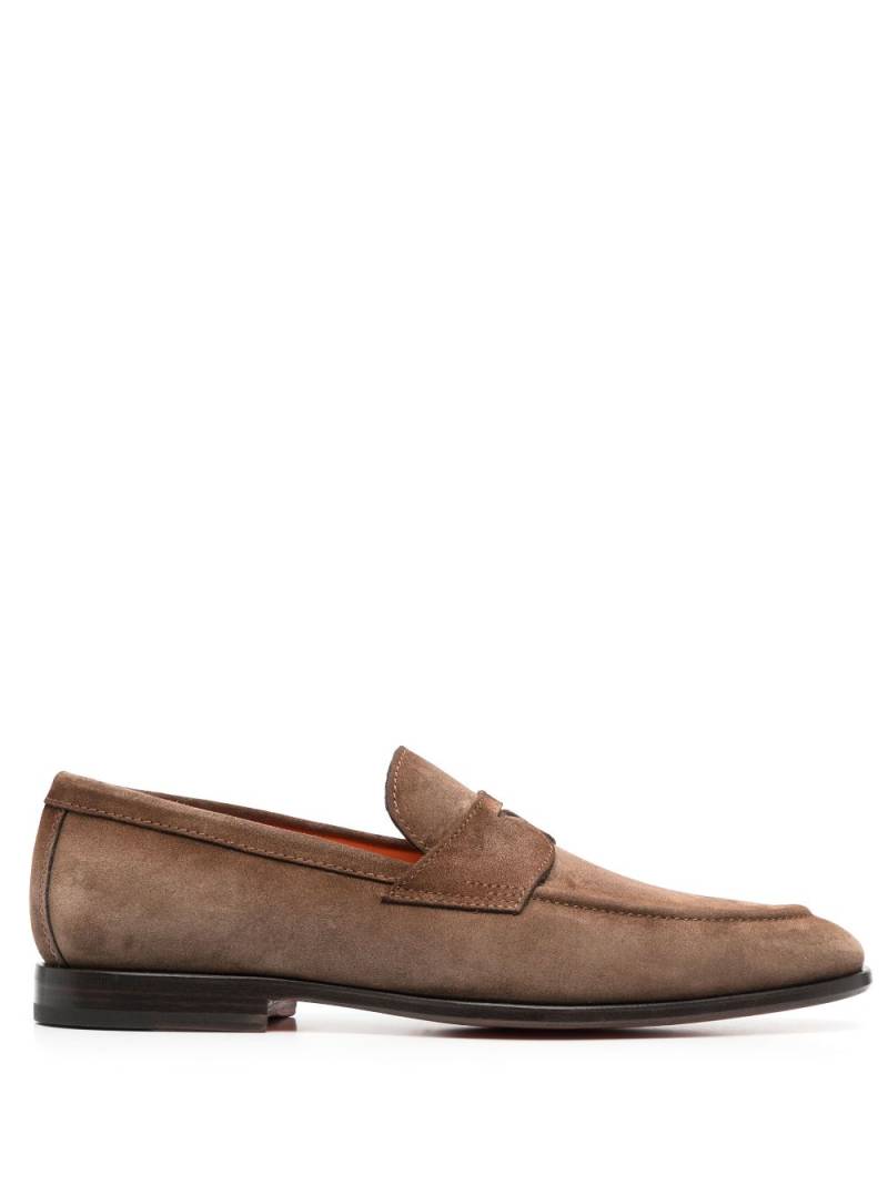 Santoni suede penny loafers - Brown von Santoni