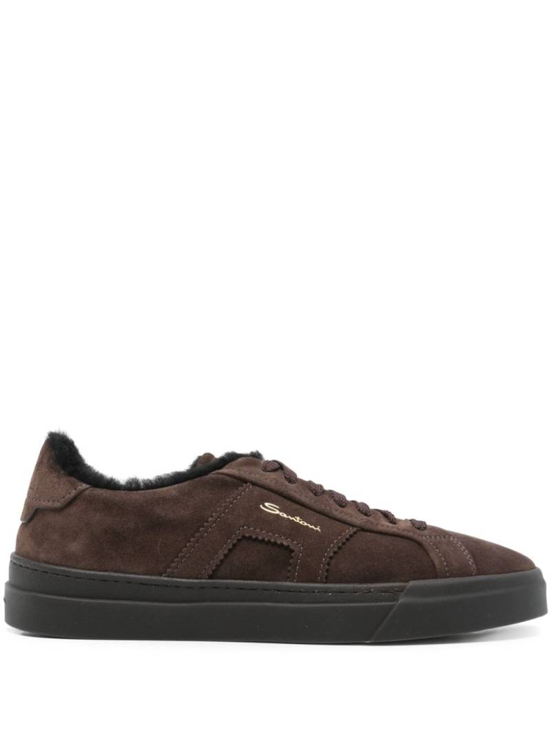 Santoni suede sneakers - Brown von Santoni