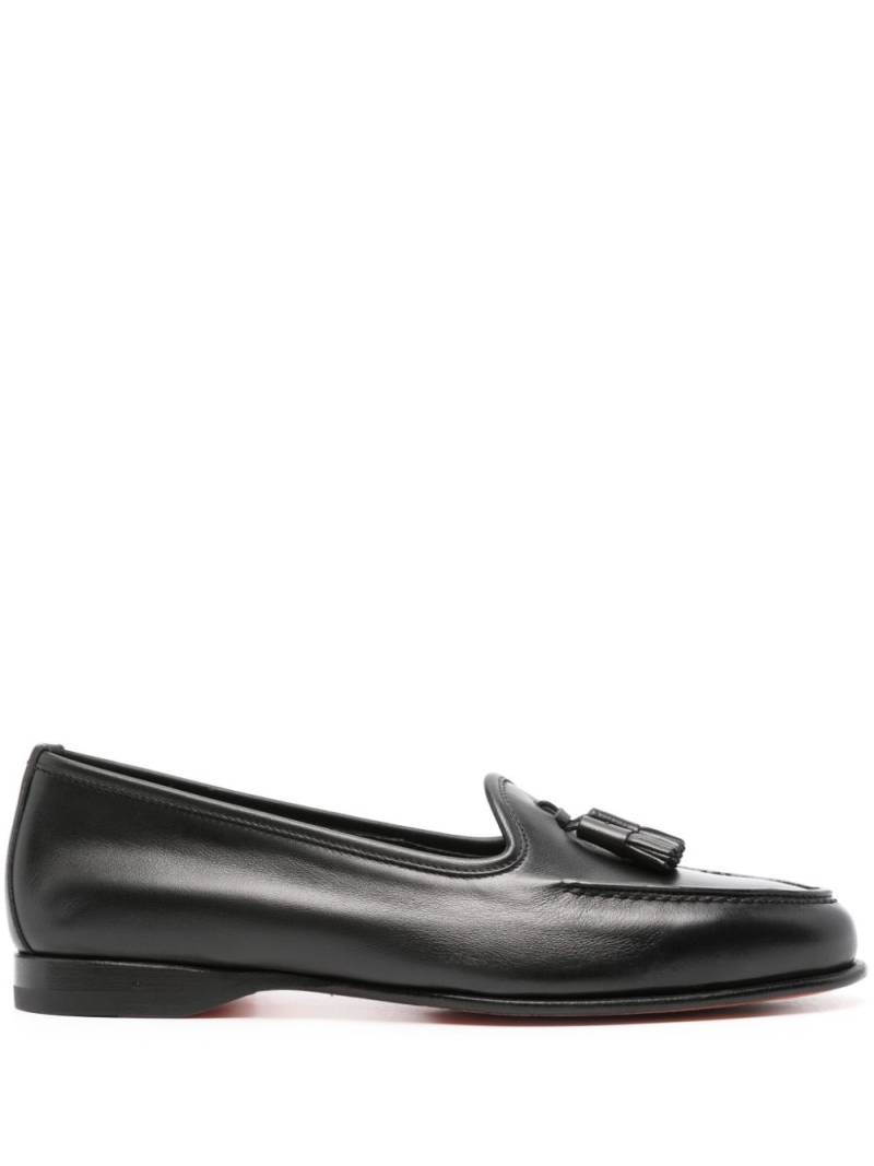 Santoni tassel-detail leather loafers - Black von Santoni