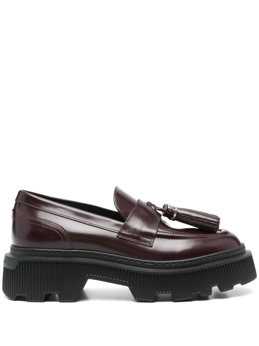 Santoni tassel-detail leather loafers - Purple von Santoni