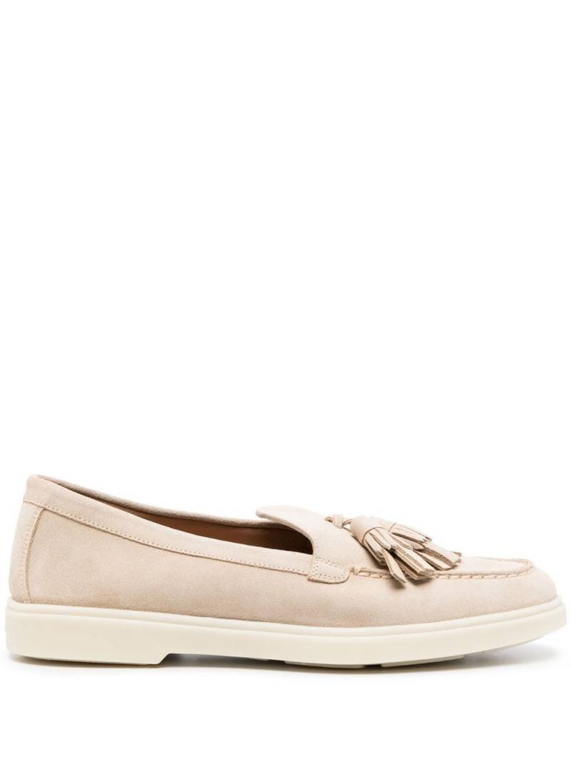 Santoni tassel-detail suede loafers - Neutrals von Santoni