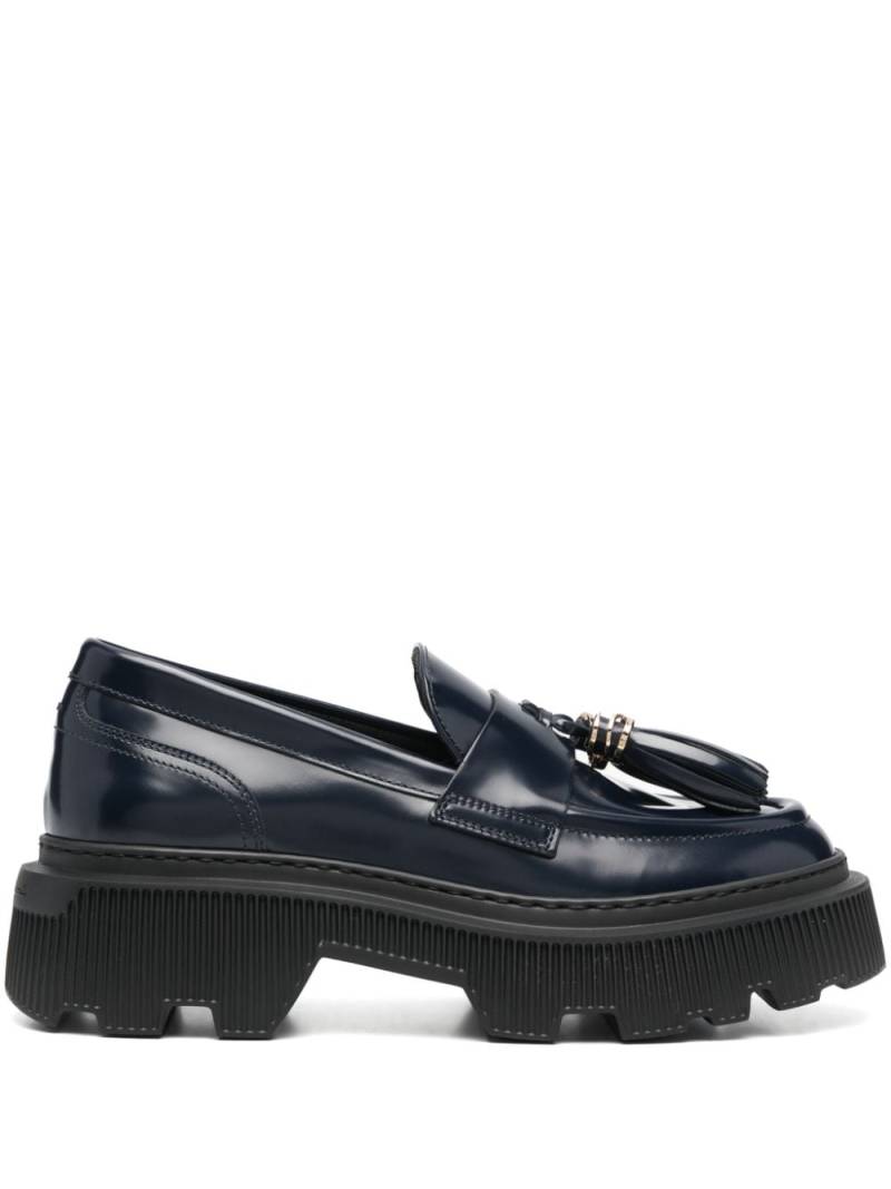 Santoni tassel leather loafers - Blue von Santoni