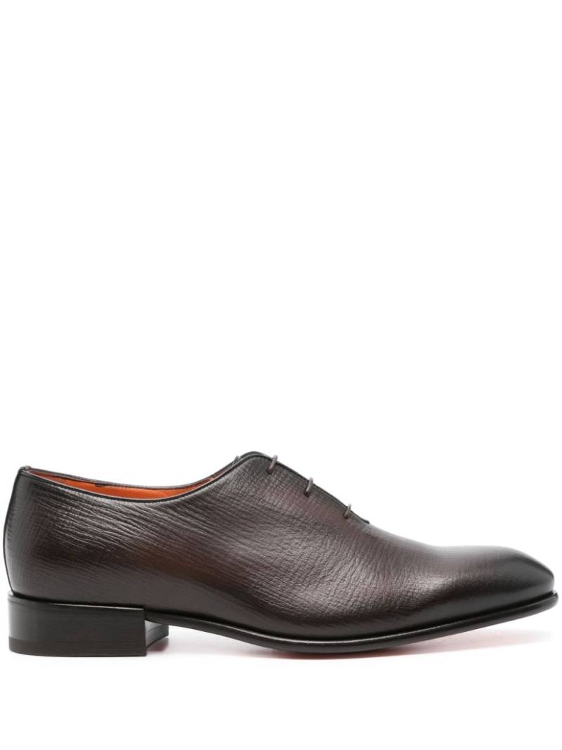 Santoni textured leather oxford shoes - Brown von Santoni