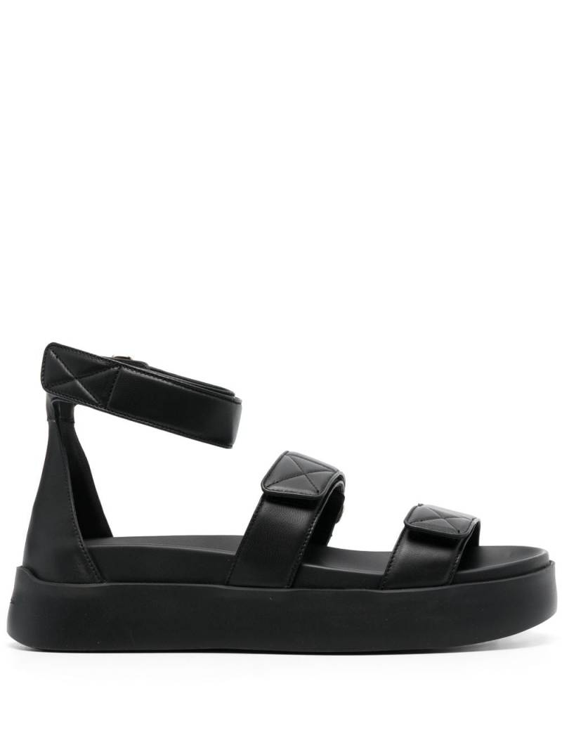 Santoni touch-strap leather sandals - Black von Santoni