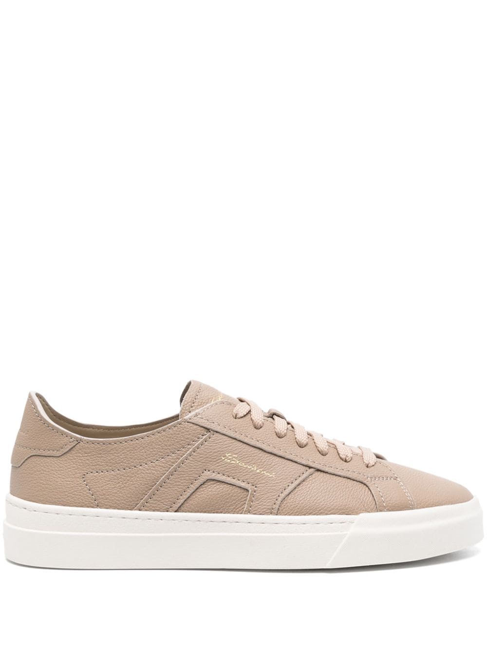 Santoni tumbled leather sneaker - Neutrals von Santoni