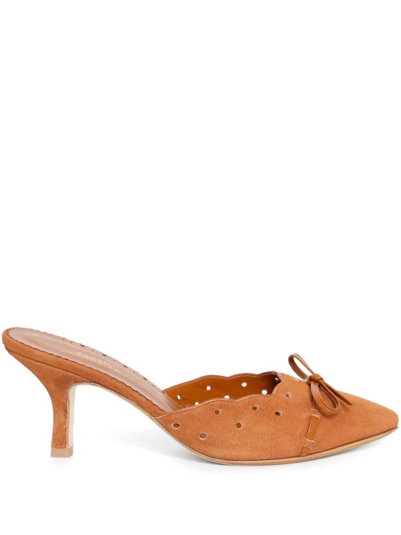 Sarah Chofakian 55mm suede mules - Orange von Sarah Chofakian