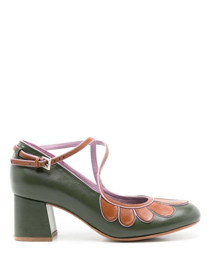 Sarah Chofakian Belis 50mm colour-block pumps - Green von Sarah Chofakian