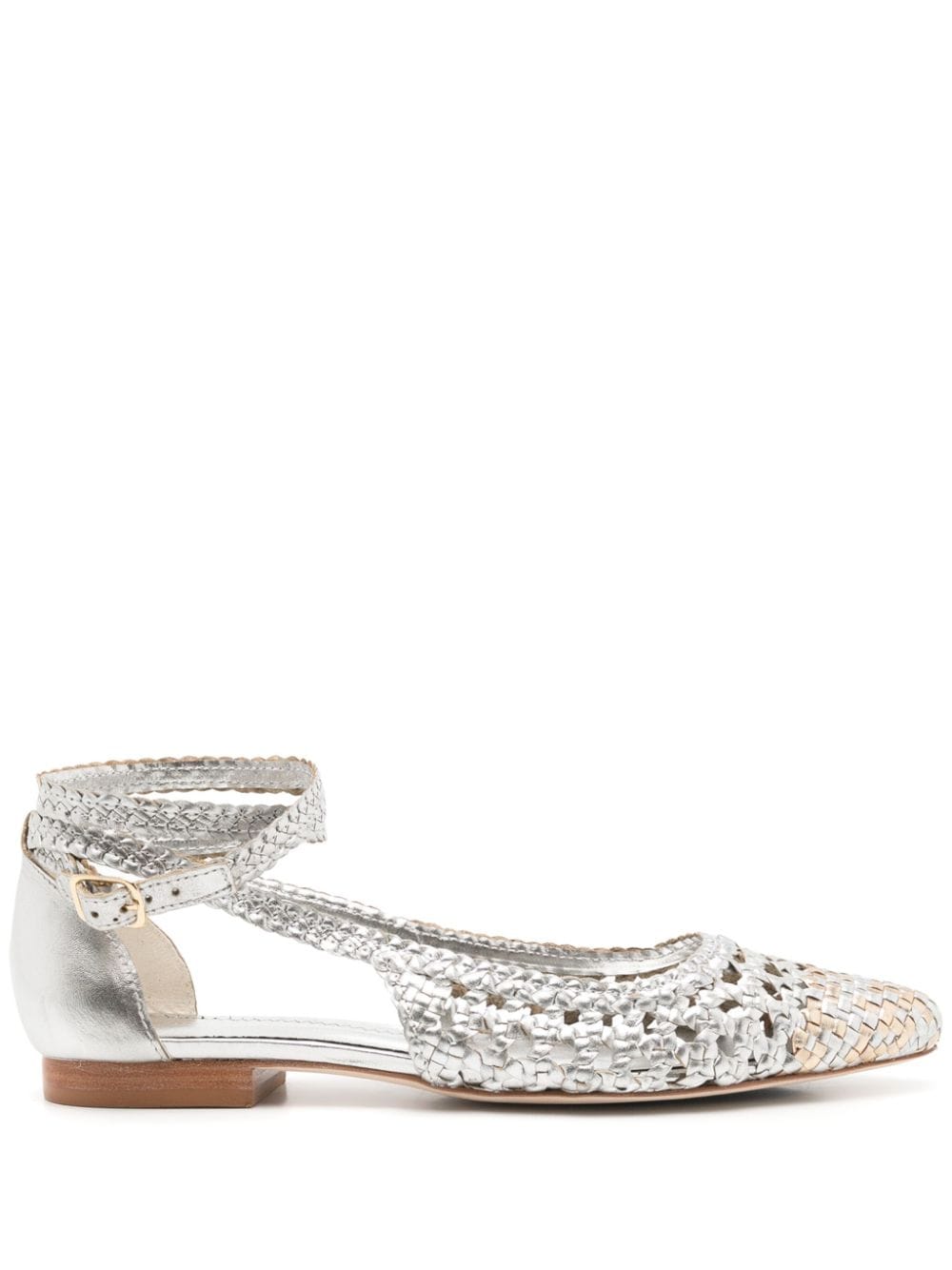 Sarah Chofakian Bistrot leather ballerina shoes - Metallic von Sarah Chofakian