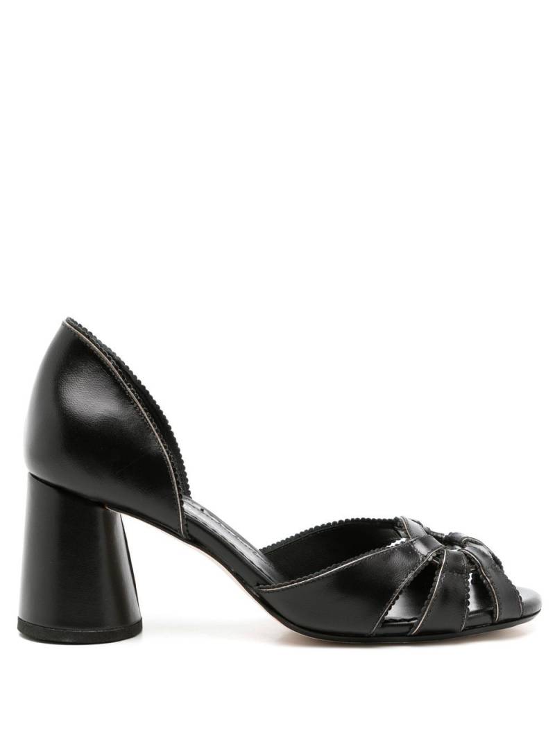 Sarah Chofakian Carrie peep-toe shoes - Black von Sarah Chofakian