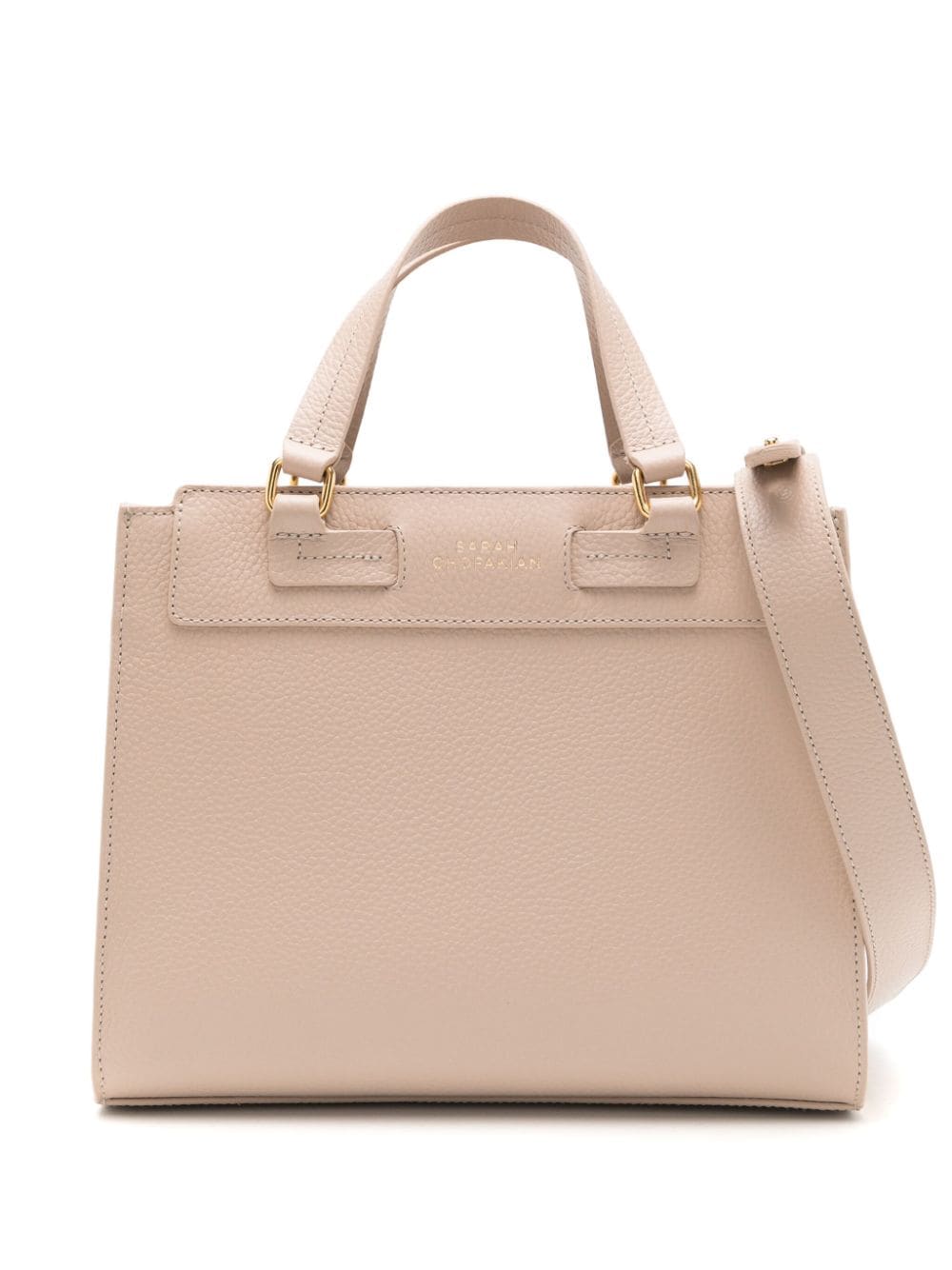 Sarah Chofakian Etienne logo-print satchel - Neutrals von Sarah Chofakian