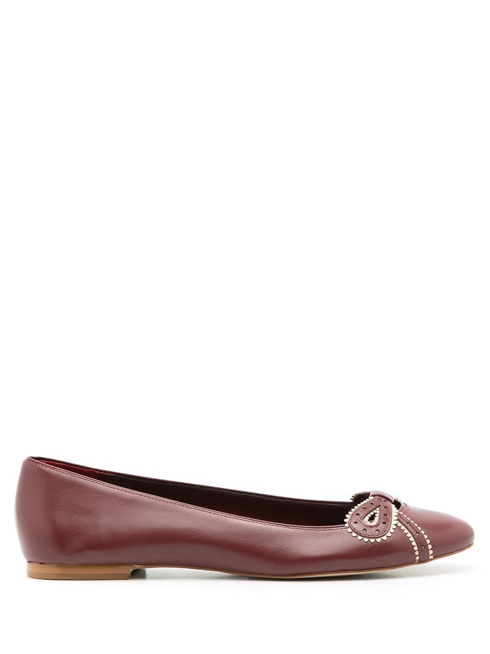 Sarah Chofakian Femelle bow-detail ballerina shoes - Red von Sarah Chofakian