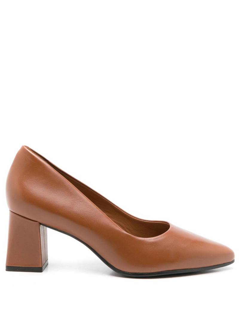 Sarah Chofakian Francesca pointed-toe 75mm leather mules - Brown von Sarah Chofakian