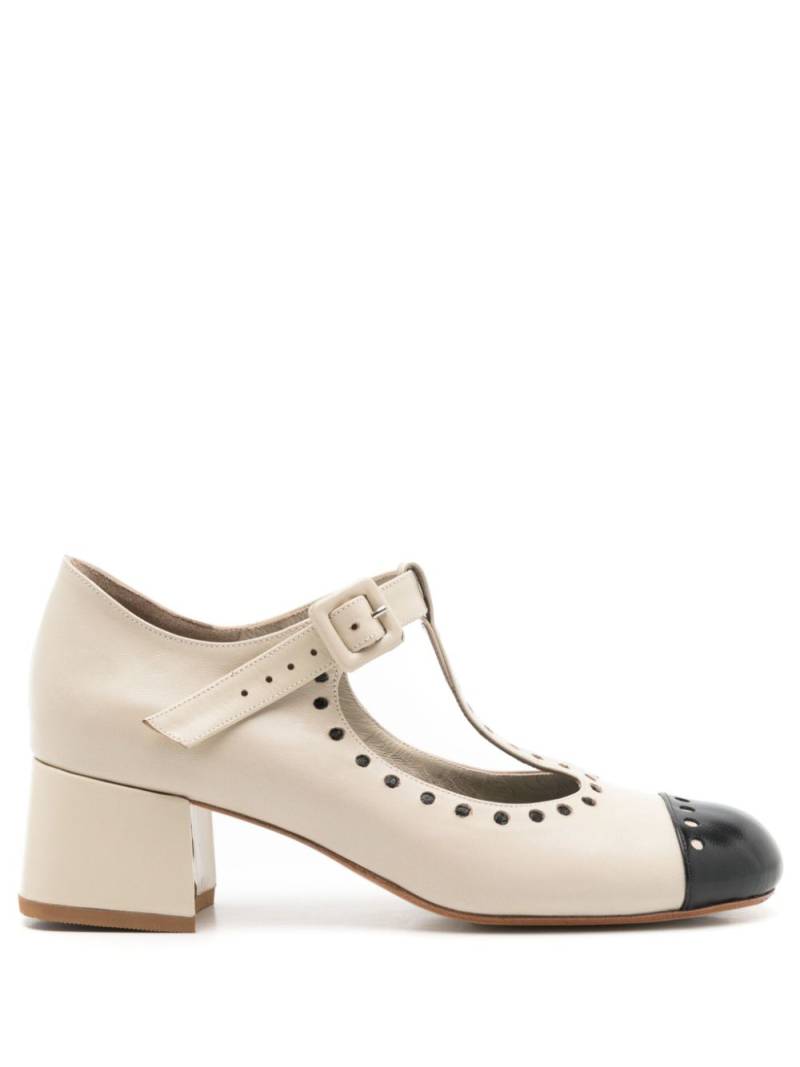 Sarah Chofakian Gabrielle 40mm leather pumps - Neutrals von Sarah Chofakian