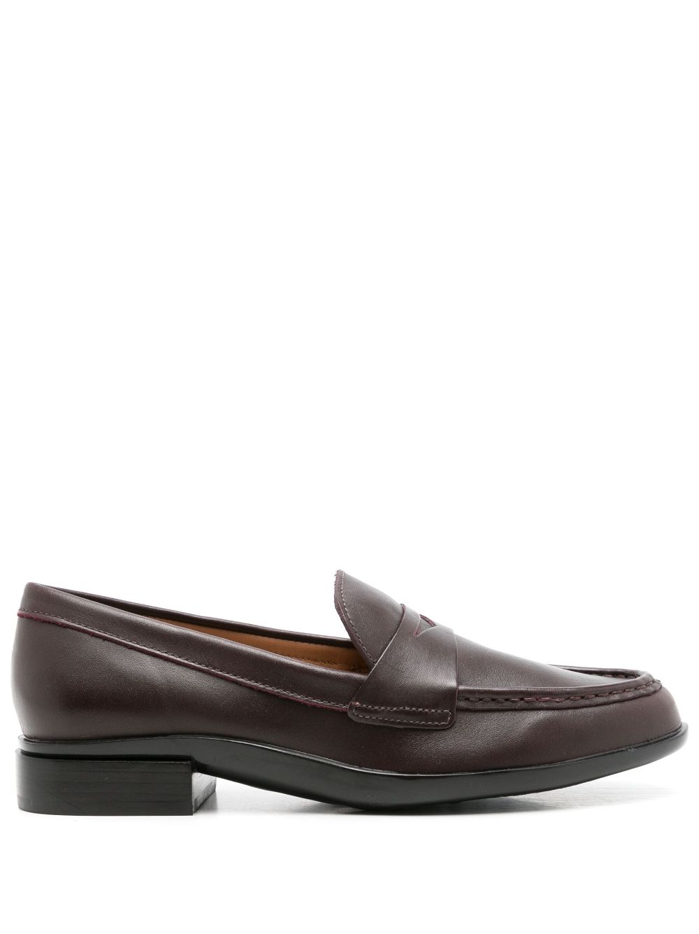 Sarah Chofakian Ignes almond-toe leather loafers - Brown von Sarah Chofakian