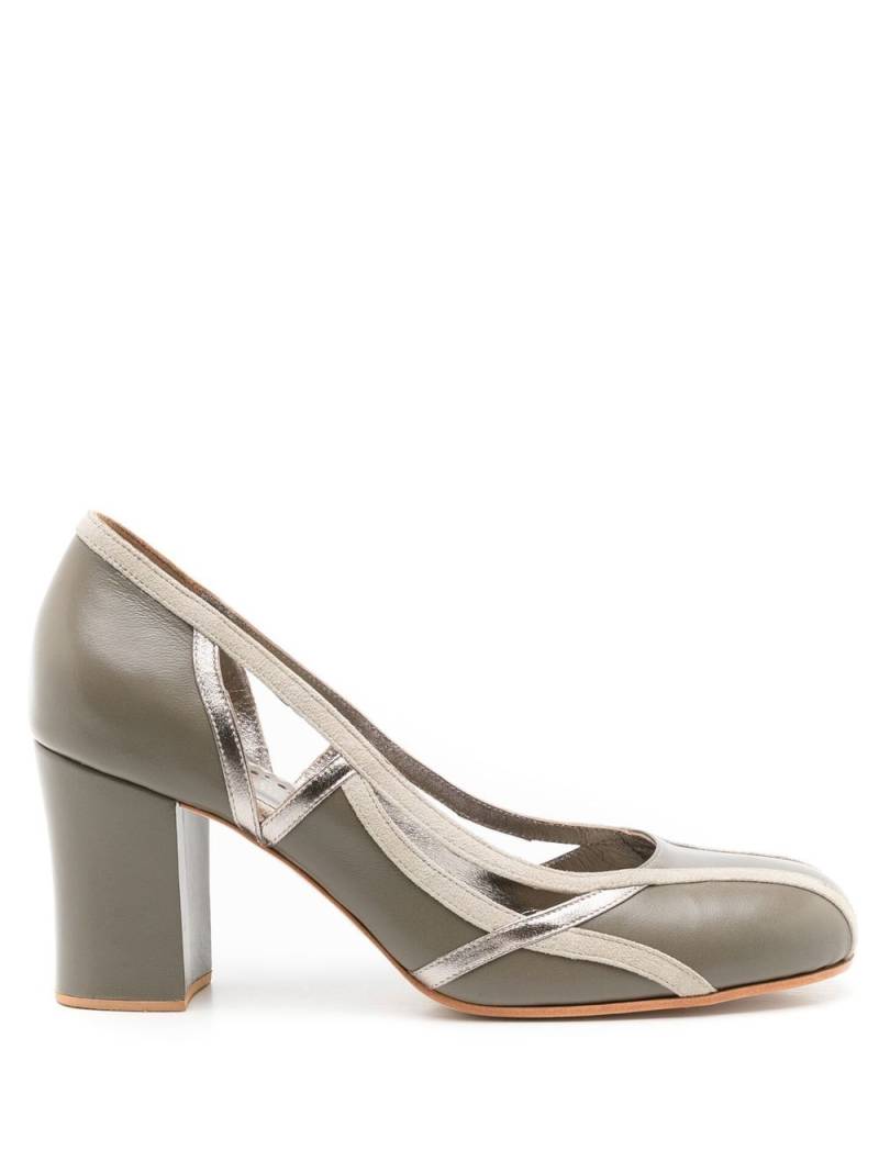 Sarah Chofakian Jubilee 55mm cut-out pumps - Green von Sarah Chofakian