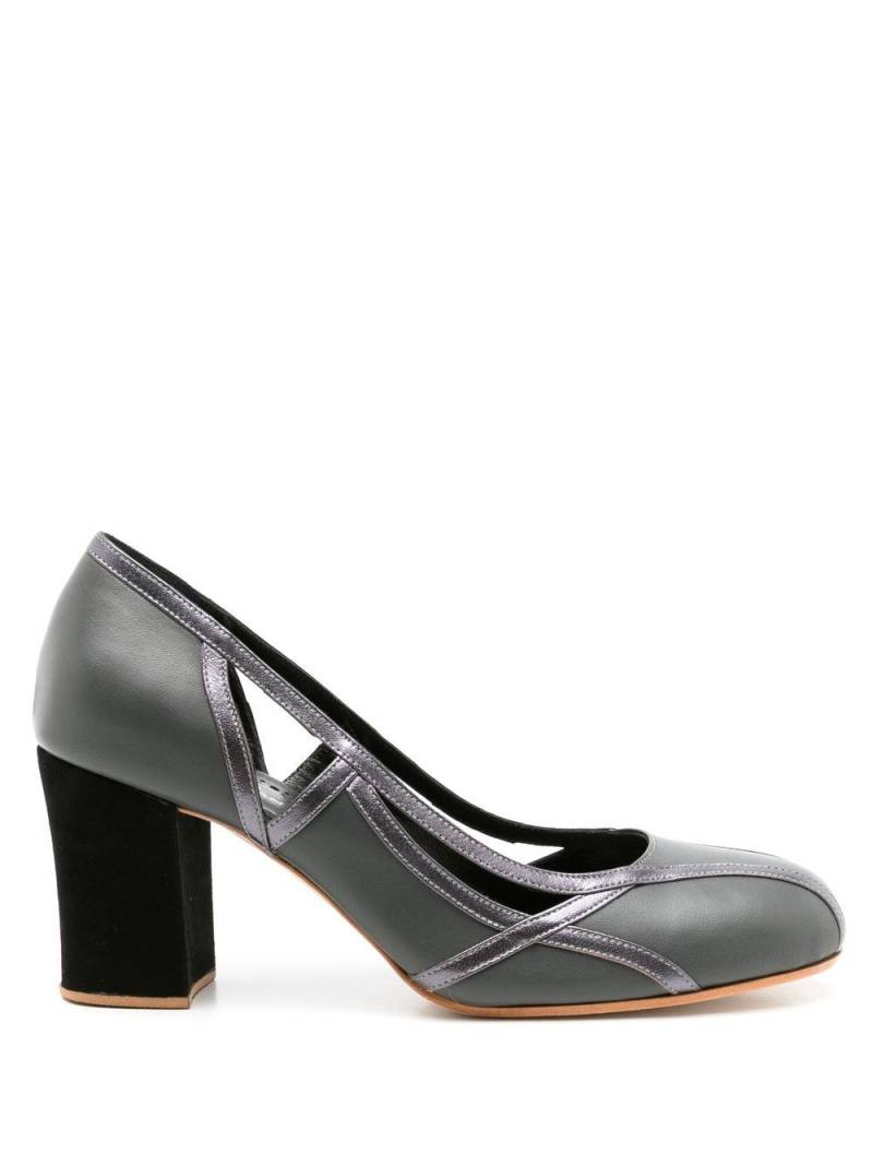 Sarah Chofakian Jubilee 55mm cut-out pumps - Grey von Sarah Chofakian