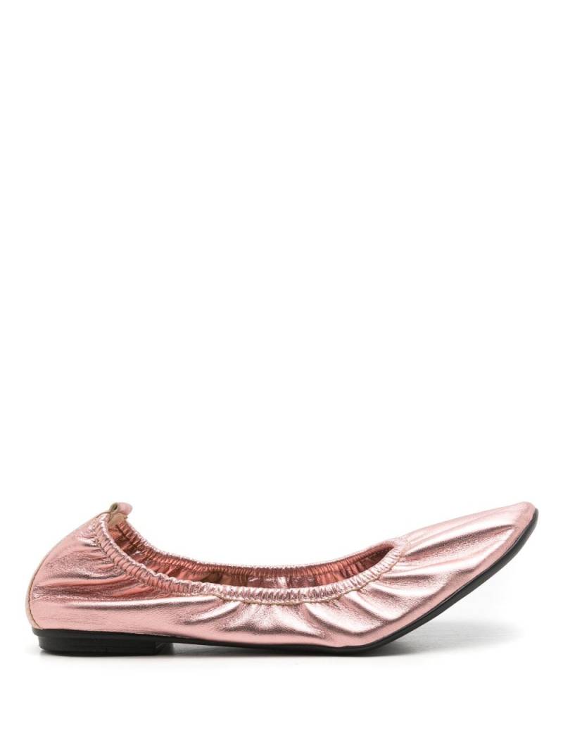Sarah Chofakian Julia metallic ballerina shoes - Pink von Sarah Chofakian
