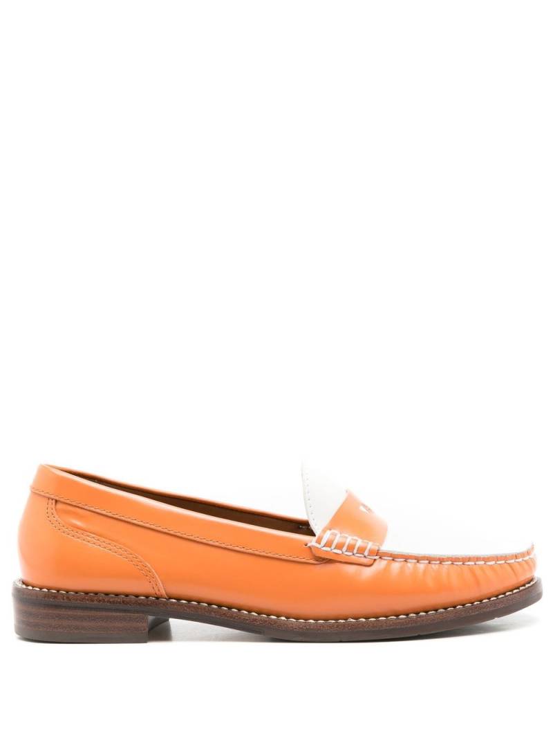 Sarah Chofakian Laine suede loafers - Orange von Sarah Chofakian