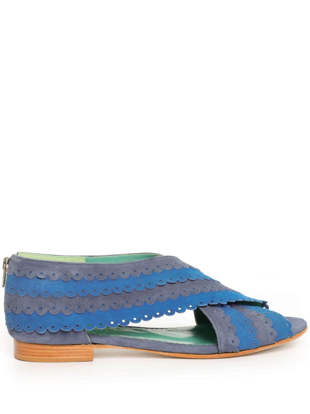 Sarah Chofakian Lauder cross-strap flat sandals - Blue von Sarah Chofakian