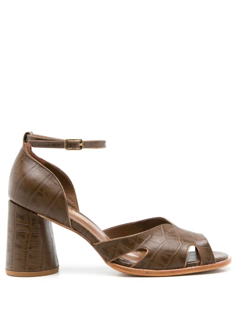 Sarah Chofakian Lucie 65mm leather sandals - Brown von Sarah Chofakian