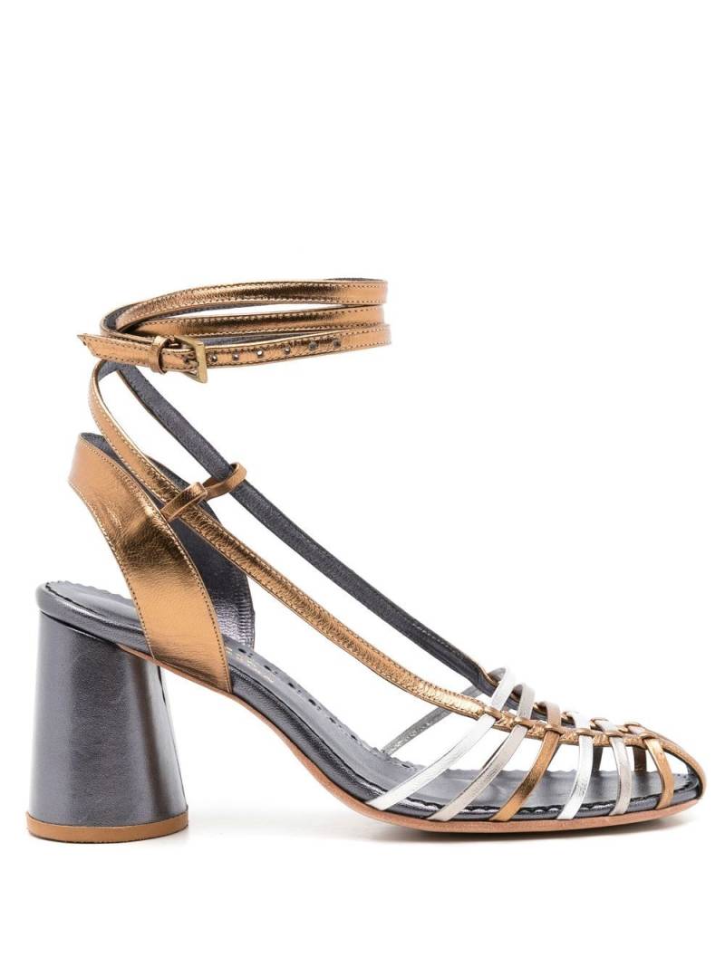 Sarah Chofakian Lupita metallic strappy sandals von Sarah Chofakian