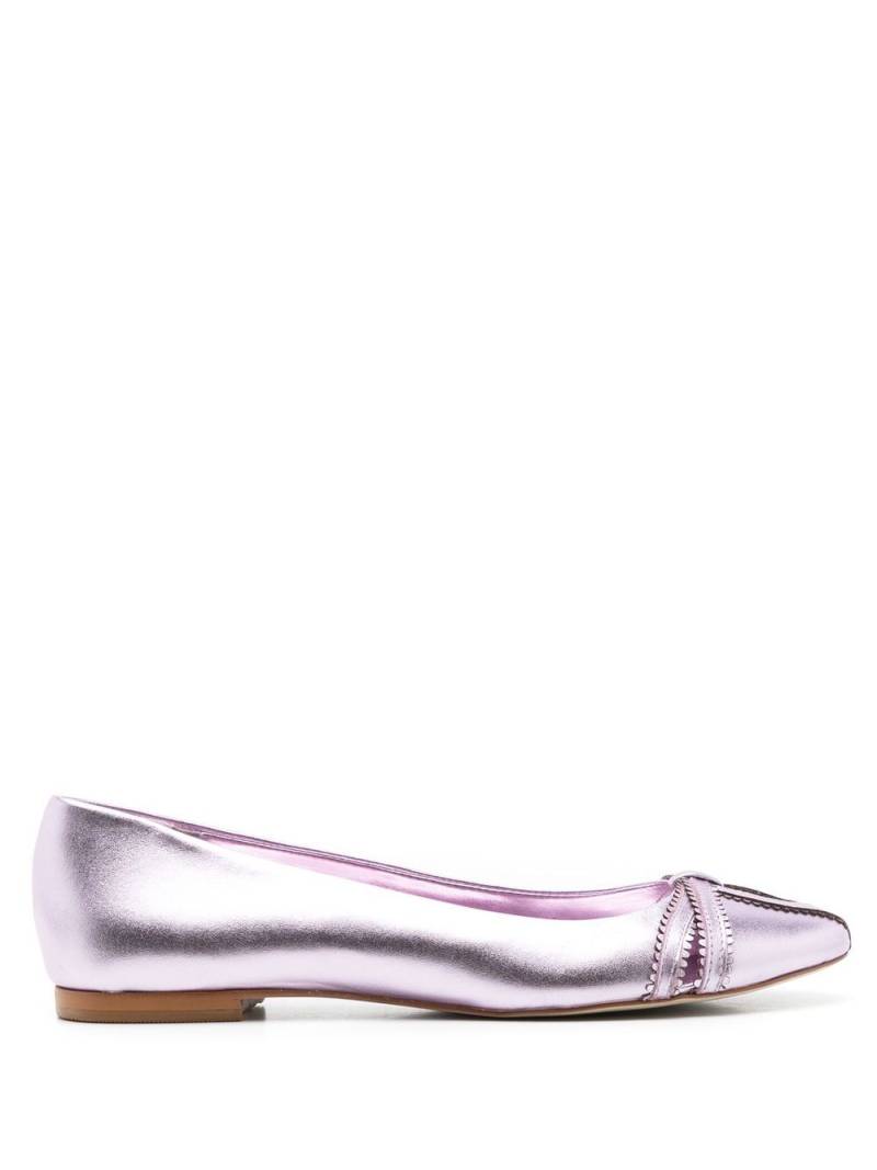 Sarah Chofakian Pati leather ballerina shoes - Pink von Sarah Chofakian