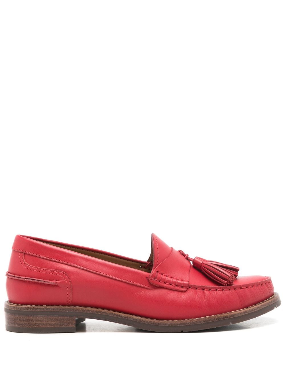 Sarah Chofakian Rive Droit leather loafers - Red von Sarah Chofakian