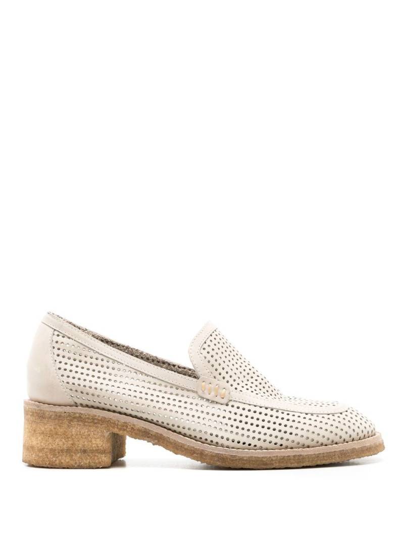 Sarah Chofakian Ronnie perforated oxford shoes - Neutrals von Sarah Chofakian