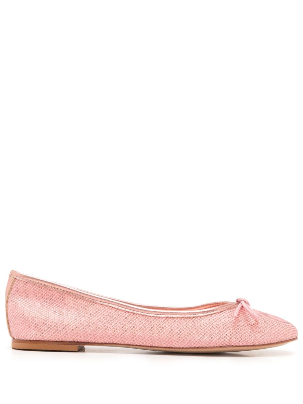 Sarah Chofakian Sapatilha Sarita textured-leather ballet pumps - Pink von Sarah Chofakian