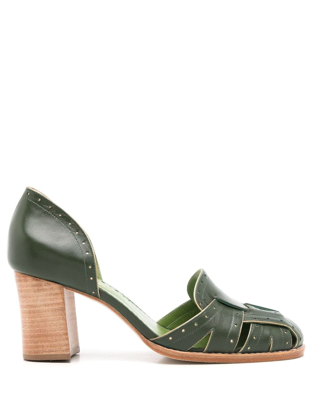 Sarah Chofakian Scarpin Colette 55mm leather pumps - Green von Sarah Chofakian